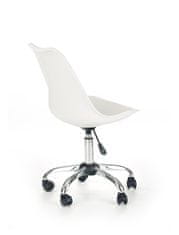 Kancelářská otočná židle COCO — ekokůže, bílá