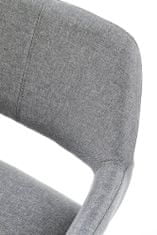 Designová kancelářská židle MOREL - kov, látka, šedá
