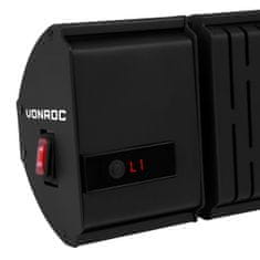 VONROC Ohřívač Volsini 2000W - včetně dálkového ovládání a LCD displeje| Černý