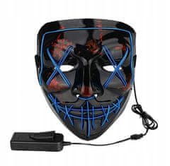 Korbi Svítící maska LED, Purge, modrá