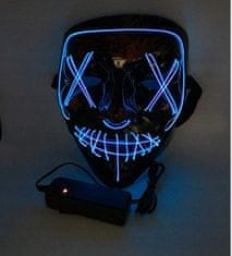 Korbi Svítící maska LED, Purge, modrá