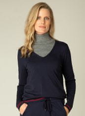 YEST bordó pletený svetr s modrým proužkem Velikost: 38