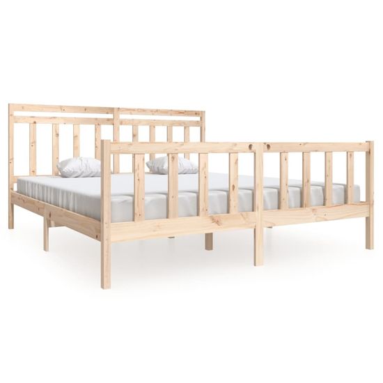 Vidaxl Rám postele masivní dřevo 180 x 200 cm Super King