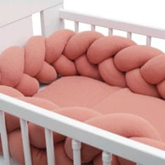 NEW BABY Mušelínový set do postýlky s výplní 100x70 cm růžový