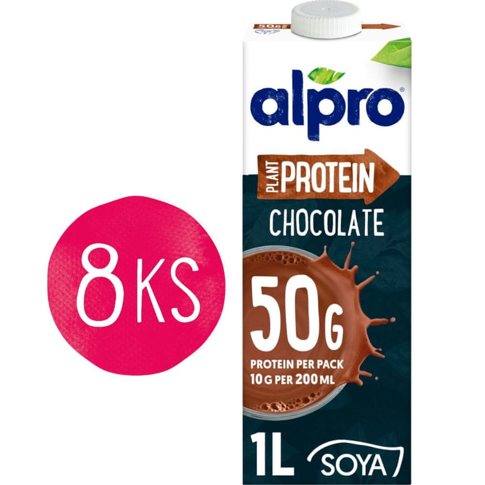 Alpro High Protein sójový nápoj s čokoládovou příchutí 1l 8 ks