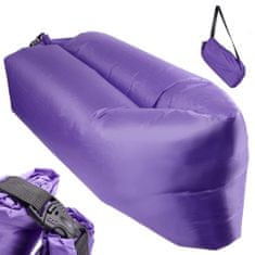 Ikonka Nafukovací postel Lazy BAG SOFA fialová 230x70cm