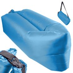 Ikonka Nafukovací postel Lazy BAG SOFA modrá 230x70cm