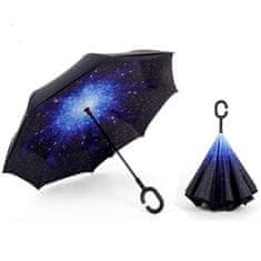 Oboustranný skládací deštník galaxy