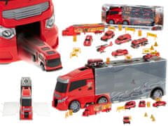 Ikonka Transportér TIR v kufru + 7 aut hasičů