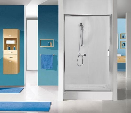 Sanplast Posuvné sprchové dveře do niky Sanplast D2/TX5b-110, profil bílá EW, sklo sítotisk W15 600-271-1130-01-231
