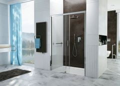 Sanplast Posuvné sprchové dveře do niky Sanplast D2L/FREEZONE-160, stříbro lesk, sklo šedé, levé 600-271-3230-38-501
