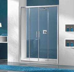 Sanplast Posuvné sprchové dveře do niky Sanplast D4/TX5b-160, stříbro lesk, sklo čiré 600-271-1260-38-401