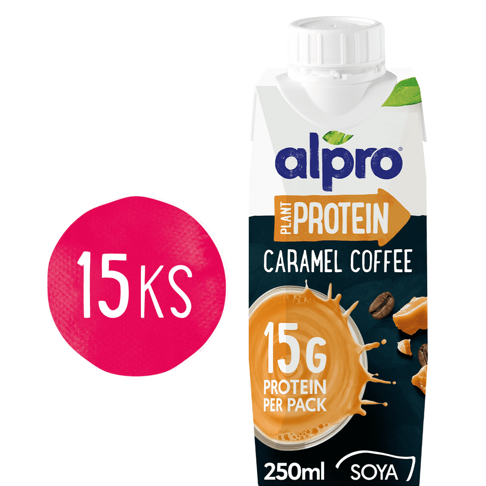Alpro Alpro High Protein sójový nápoj s příchutí karamelu a kávy 250ml 15 ks