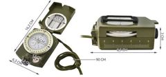 INTEREST Profesionální vojenský kompas KM5717 + pouzdro.