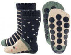 EWERS 2pack chlapeckých protiskluzových ponožek ABS 225085 tmavě modrá 16-17