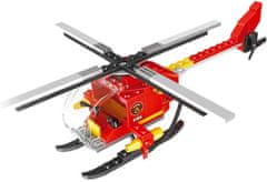 Cogo stavebnice Hasiči - Požární vrtulník zásah u požáru 2v1 164 dílů