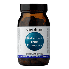 VIRIDIAN nutrition Balanced Iron Complex (Komplex železa s vitamíny), 90 kapslí
