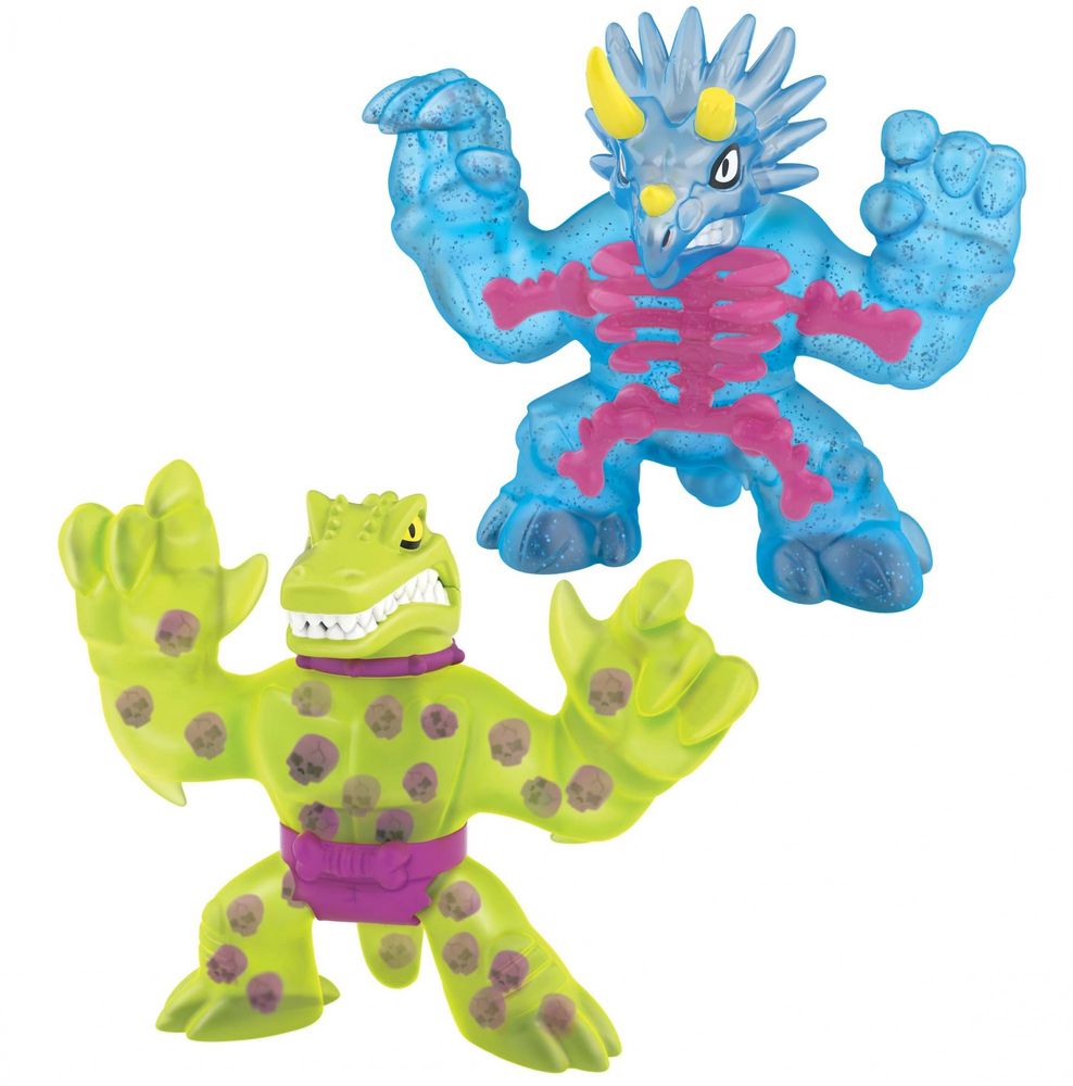 Goo Jit Zu figurka DINO X-RAY Série 4 balení Tritops vs Shredz 12cm