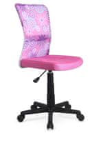 Dětská židle na kolečkách DINGO – bez područek, růžová