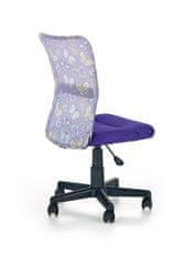 Dětská židle na kolečkách DINGO – bez područek, fialová