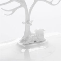Korbi Stojan na šperky, organizér na strom, paroží bílé