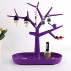 Korbi Stojan na šperky, organizér na strom, fialová