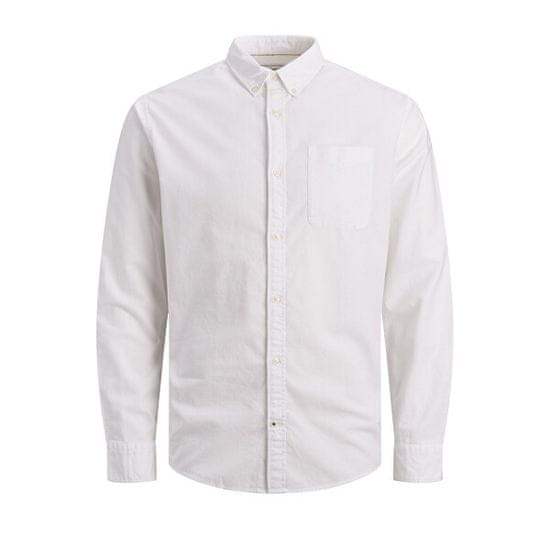 Jack&Jones Plus Pánská košile JJEOXFORD Slim Fit 12190444 White PLUS SIZE