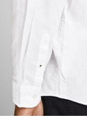 Jack&Jones Plus Pánská košile JJEOXFORD Slim Fit 12190444 White PLUS SIZE (Velikost 5XL)