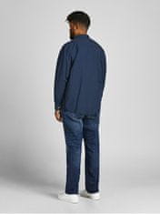 Jack&Jones Plus Pánská košile JJEOXFORD Slim Fit 12190444 Navy Blazer (Velikost 4XL)