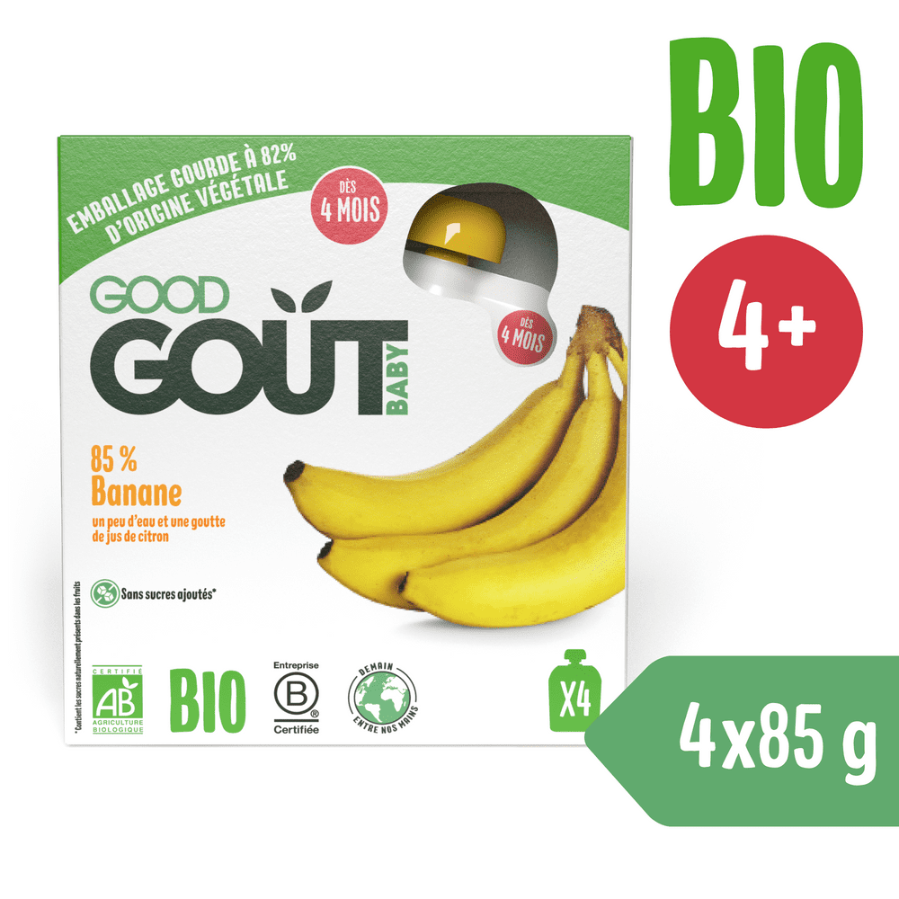 Levně Good Gout BIO Banán (4x85 g)