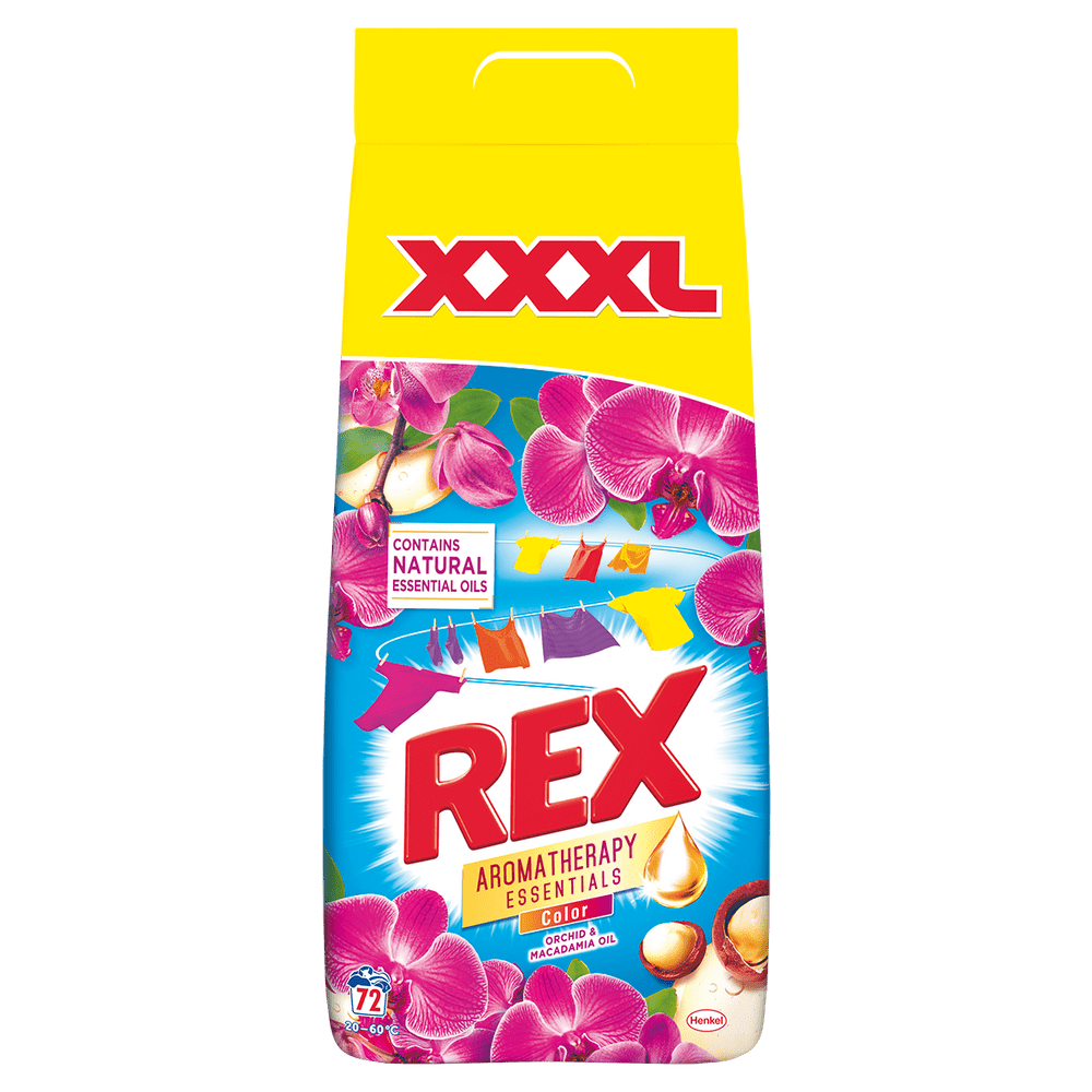 Rex Prací prášek Orchid & Macadamia Oil Color 72 praní, 4,68 kg