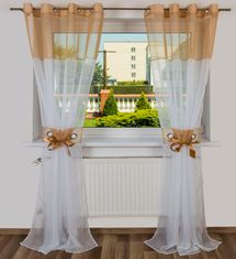 Strefa Firan Ready Curtain, Holandsko 145x250 cm Béžová