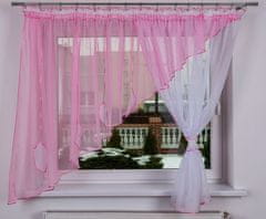 Strefa Firan Ready Curtain, Lima 370x150 cm, světle růžová, pravá