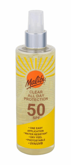 Malibu 250ml clear all day protection spf50