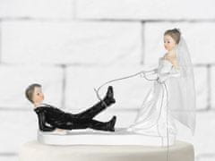 Paris Dekorace Svatební figurky ženich a nevěsta s lasem