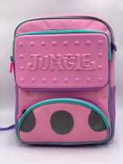Klarion Praktická růžová ergonomická školní taška Alice+penál