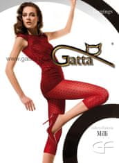 Gatta Dámské vzorované legíny Milli - GATTA 3-M červená-černá