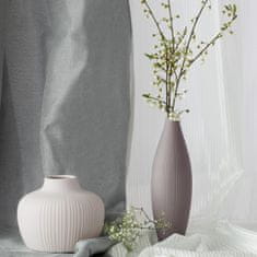 AmeliaHome Keramická váza Thali pudrově růžová, velikost 7x7x23