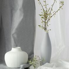 AmeliaHome Keramická váza Thali krémová, velikost 7x7x23