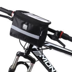 WOZINSKY cyklistická příruční brašna na řídítka 2 l Black