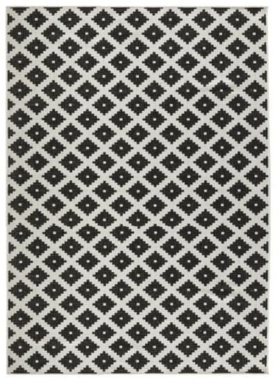 NORTHRUGS Kusový koberec Twin-Wendeteppiche 103124 schwarz creme – na ven i na doma