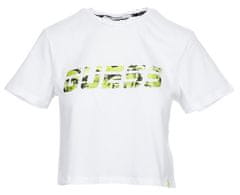 Guess Guess Crop dámské tričko s hadím nápisem Velikost: XS
