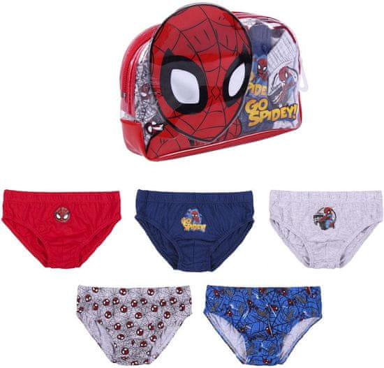 Disney chlapecké 5pack slipy Spiderman 2200007407