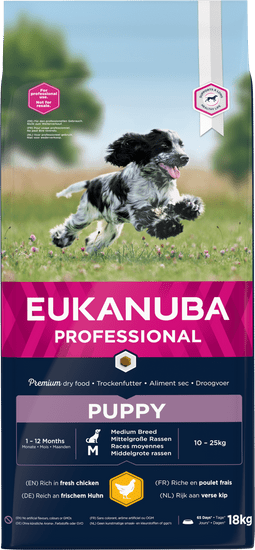 Eukanuba Puppy & Junior Medium 18 kg výhodné balení
