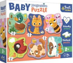 Trefl Baby puzzle Zvířátka 6v1 (2-6 dílků)