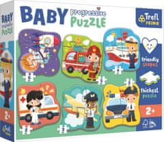 Trefl Baby puzzle Povolání a vozidla 6v1 (2-6 dílků)