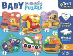 Trefl Baby puzzle Na staveništi 6v1 (2-6 dílků)