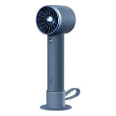 BASEUS Flyer Turbine ruční / stolní ventilátor + kabel USB / USB-C, modrý