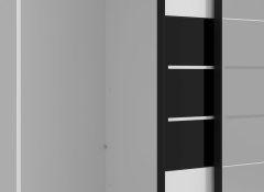 Harmonia Skříň s posuvnými dveřmi Marat 270-bílá/černá