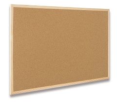 Bi-Office Korková tabule dřevěný rám 600x400 mm
